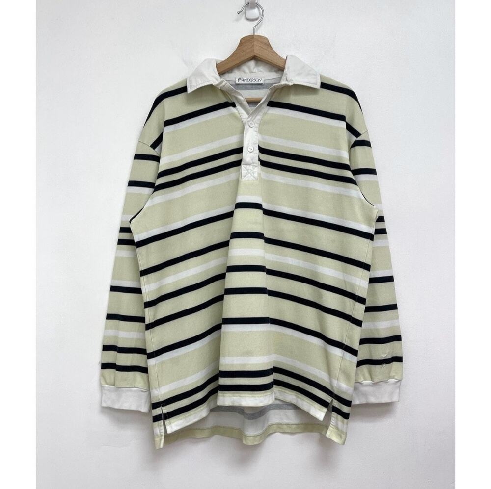 JW Anderson Rugby Polo Jersey Shirt Striped Artichoke Designer Preppy FLAWED Med